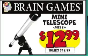 Ollie's BRAIN GAMES MINI TELESCOPE offer