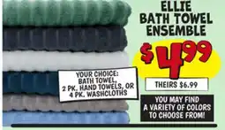 Ollie's ELLIE BATH TOWEL ENSEMBLE offer