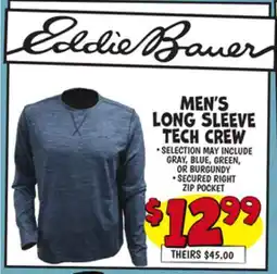 Ollie's MEN'S LONG SLEEVE TECH CREW offer