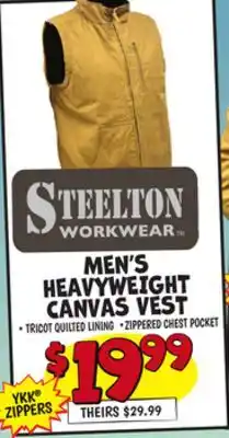 Ollie's MEN'S HEAVYWEIGHT CANVAS VEST offer