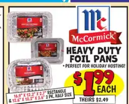Ollie's MCCORMICK HEAVY DUTY FOIL PANS offer