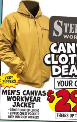 Ollie's MEN'S CANVAS WORKWEAR JACKET offer