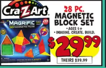 Ollie's 28 PC. MAGNETIC BLOCK SET offer
