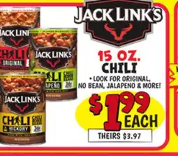 Ollie's JACK LINKS CHILI offer