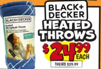 Ollie's BLACK + DECKER HEATED THROWS offer