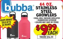 Ollie's BUBBA 64 OZ. STAINLESS STEEL GROWLERS offer
