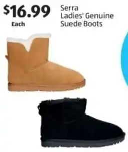 Aldi Serra ladies' genuine suede boots offer