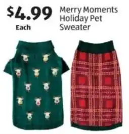 Aldi Merry Moments Holiday Pet Sweater offer