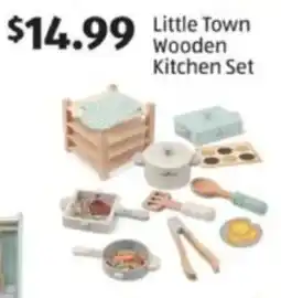 Aldi Little Town Wooden Kitchen Set offer