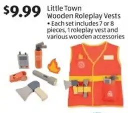 Aldi Little town wooden roleplay vests offer