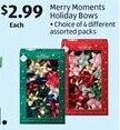 Aldi Merry Moments holiday bows offer