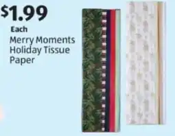Aldi Merry Moments Holiday Tissue Paper offer