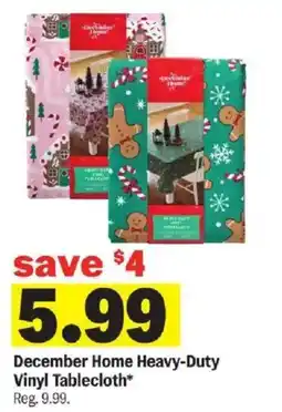 Meijer December Home Heavy-Duty Vinyl Tablecloth offer