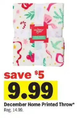 Meijer December Home Printed Throw offer
