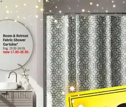Meijer Room & Retreat Fabric Shower Curtains offer