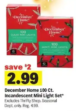 Meijer December home 100 ct. incandescent mini light set offer