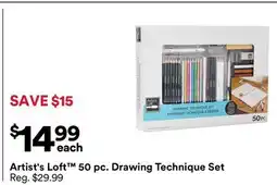 Michaels Artist's Loft 50 pc. Drawing Technique Set offer