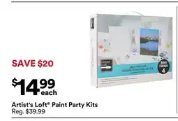 Michaels Artist's Loft Paint Party Kits offer