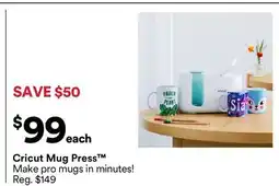 Michaels Cricut mug Press offer