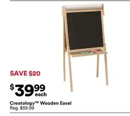 Michaels Creatology Wooden easel offer