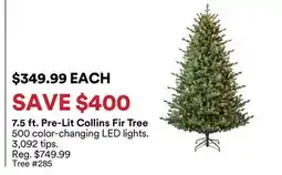 Michaels 7.5 ft. Pre-Lit Collins Fir Tree offer