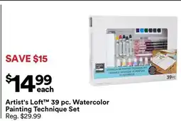 Michaels Artist's Loft 39 pc. Watercolor Painting Technique Set offer