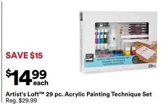 Michaels Artist's Loft 29 pc. Acrylic Painting Technique Set offer