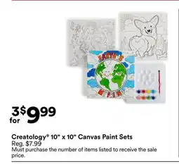 Michaels Creatology 10 x 10 Canvas Paint Sets offer