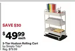Michaels 3-Tier Hudson rolling Cart by Simply Tidy offer
