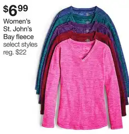 JC Penney Women's St. John's Bay fleece offer