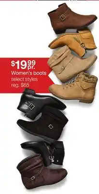 JC Penney Women's boots offer
