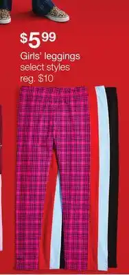 JC Penney Girls' leggings offer