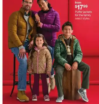 JC Penney Puffer jackets for the family offer