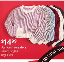JC Penney Juniors' sweaters offer