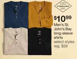 JC Penney Men's St. John's Bay long-sleeve shirts offer