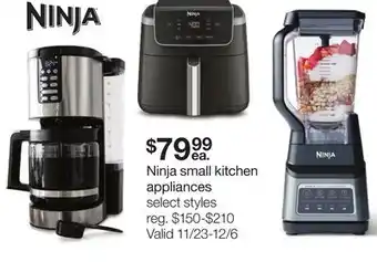 JC Penney Ninja small kitchen appliances offer