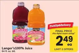ACME Langer's 100% Juice offer