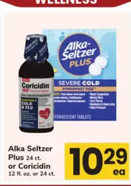 ACME Alka Seltzer Plus 24 ct. or Coricidin 12 fl. oz. or 24 ct offer