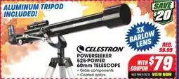 Big 5 Celestron PowerSeeker 60mm Astronomical Telescope offer