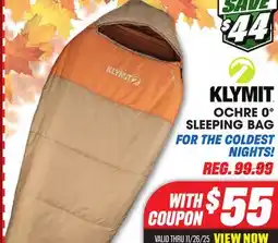 Big 5 Klymit Ochre 0° Sleeping Bag offer