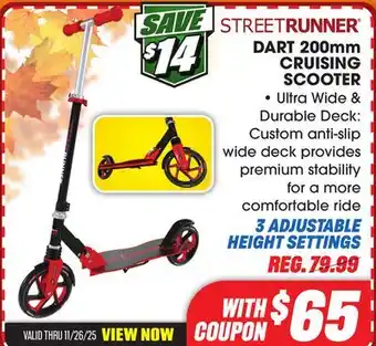 Big 5 Street Runner Dart 200mm Cruising Scooter offer
