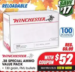 Big 5 Winchester .38 Special Ammo offer