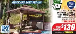 Big 5 Z-Shade 13' x 13' Instant Gazebo with Auto Arms offer