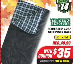 Big 5 Rugged Exposure Forester +25° Sleeping Bag offer
