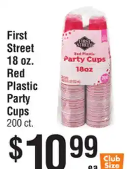 Smart & Final First Street Red Plastic Party Cups offer