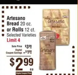 Smart & Final Artesano Bread or Rolls offer
