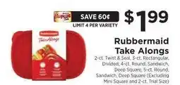 ShopRite Rubbermaid Take Alongs offer