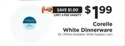 ShopRite Corelle White Dinnerware offer