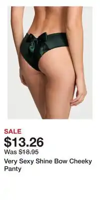 Victoria's Secret Very Sexy Shine Bow Cheeky Panty offer