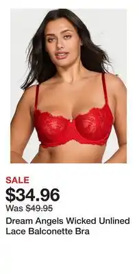 Victoria's Secret Dream Angels Wicked Unlined Lace Balconette Bra offer
